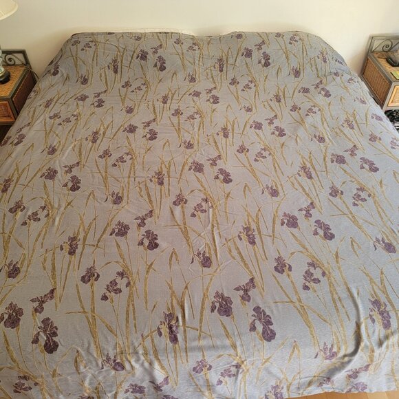 Handmade Reversible Iris Duvet Cover - Picture 1 of 7